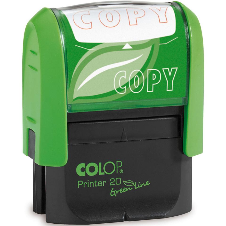 Colop Green Line 'Copy' Self-Inking Stamp With Red Ink