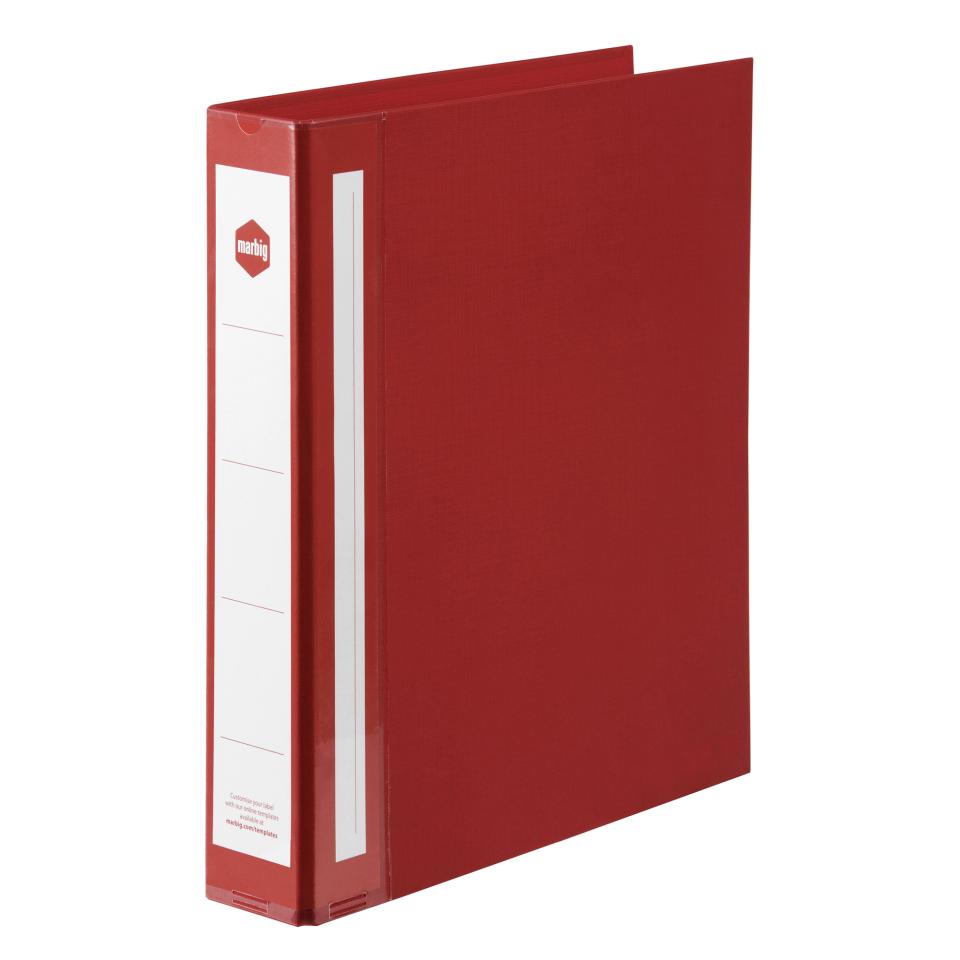Marbig Enviro Wide Capacity Deluxe Binder A4 2 D Ring 38mm Red