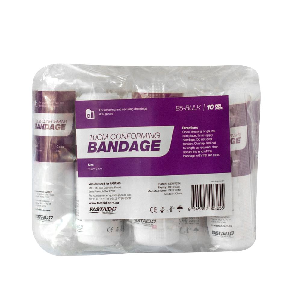 Fastaid Conforming Bandage 10cm White Each