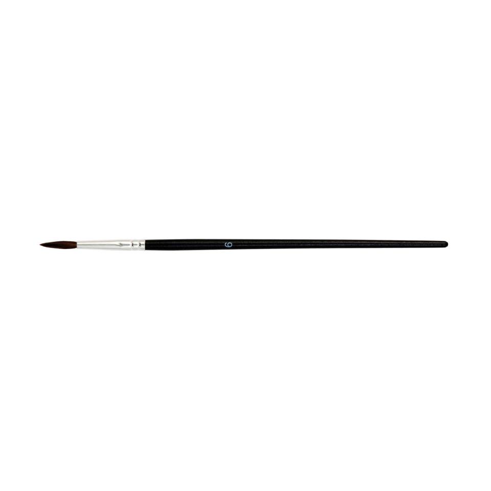 Winc 7206 Round Paint Brush No.6 Ponygoat Hair Black