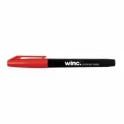 Winc Clip Permanent Marker Bullet Tip 1.0mm Red Box 12