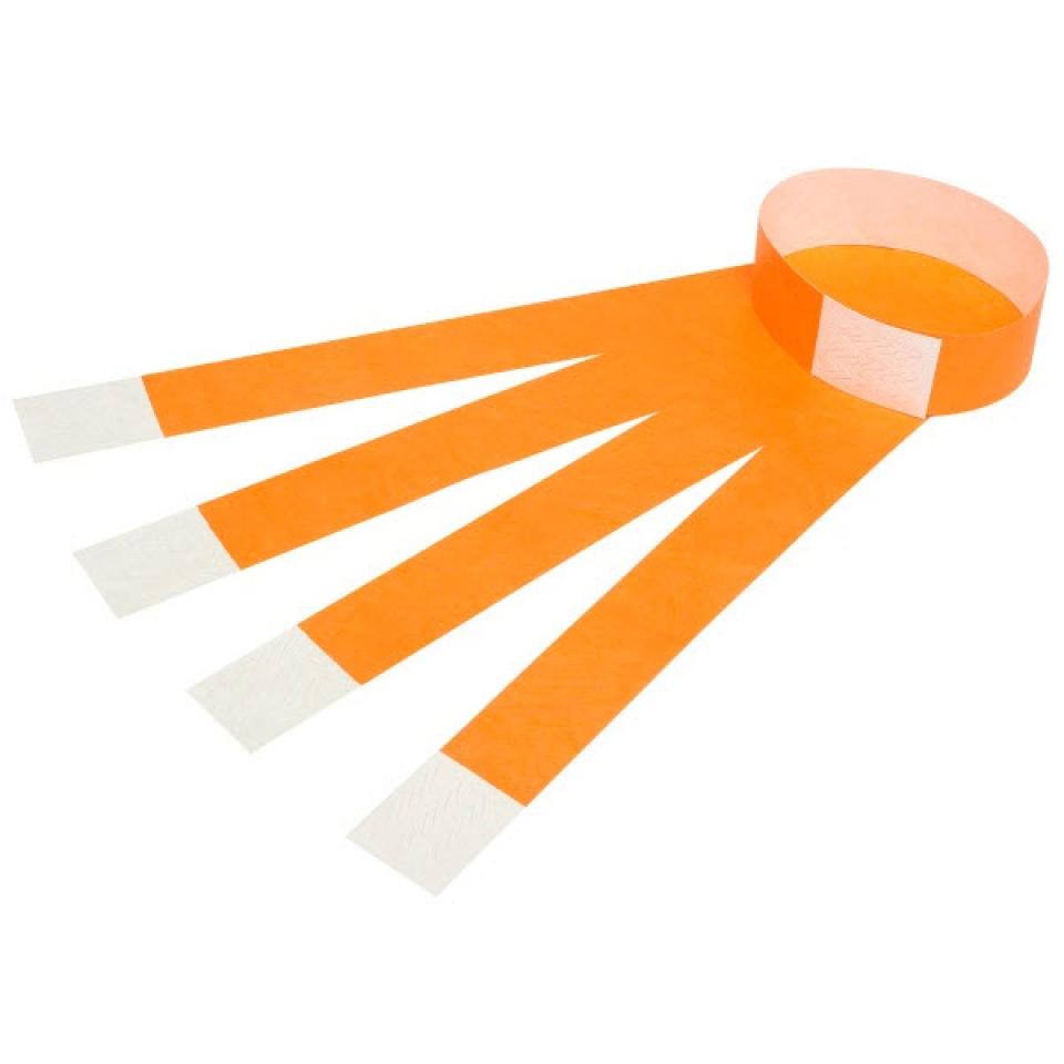 Rexel Wristbands Fluorescent Orange Pack 100 | Winc