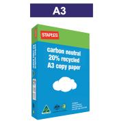 Winc Copy Paper Carbon Neutral 20% Recycled A3 80gsm White Ream 500