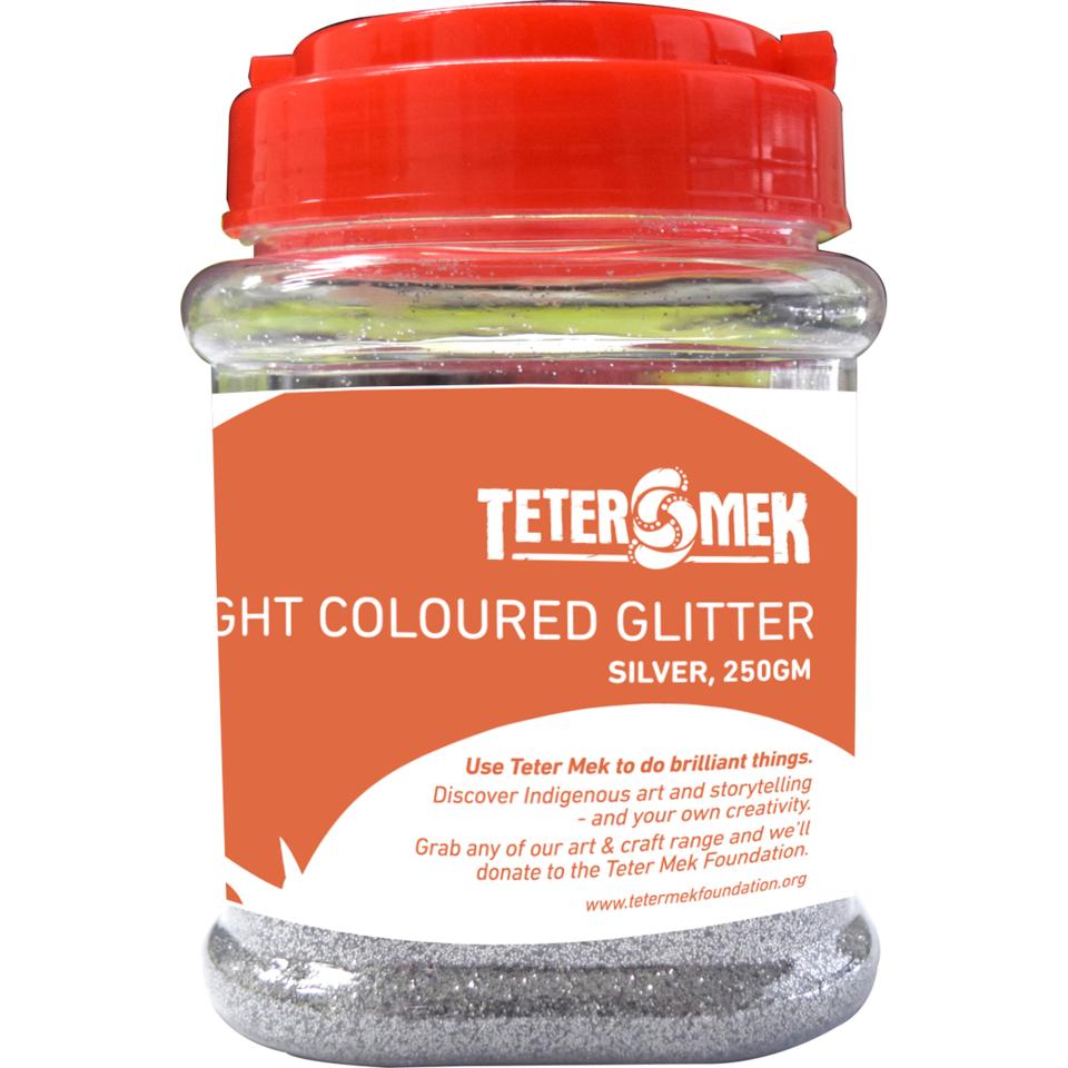 Teter Mek Bright Coloured Glitter 250g Silver