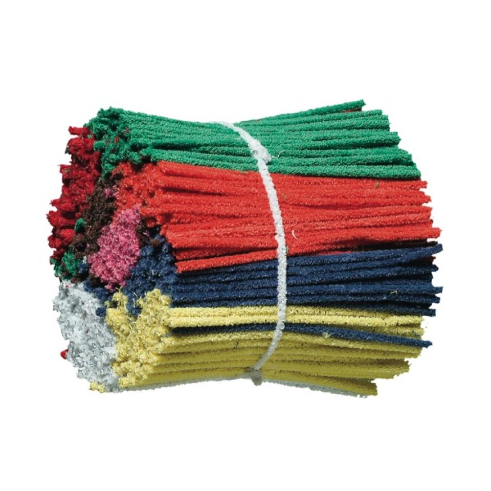 Colorific Cotton Pipecleaners 6x150mm Assorted Colours Pack Of