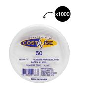 Costwise Uncoated Paper Plates 180mm Pack 1000