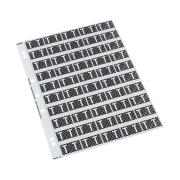 Codafile 352570 Records Management RM 25mm Alpha Label 'T' Black with White Stripes Pack 250 labels