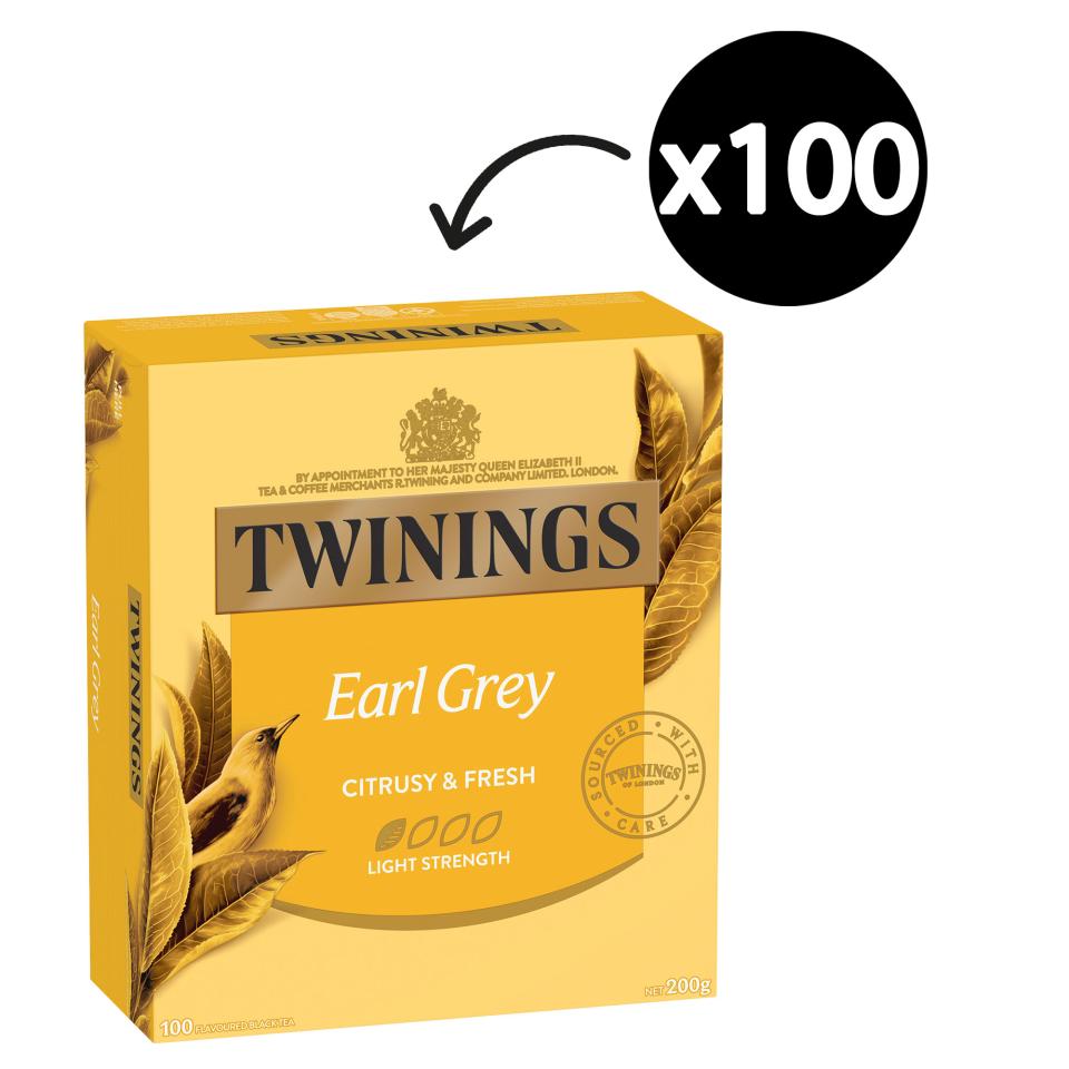 Twinings Earl Grey Tea Bags Pack 100