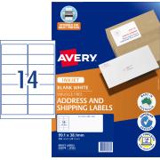 Avery J8163 Address Labels with Quick Peel for Inkjet Printers 99.1 x 38.1mm 350 Labels 