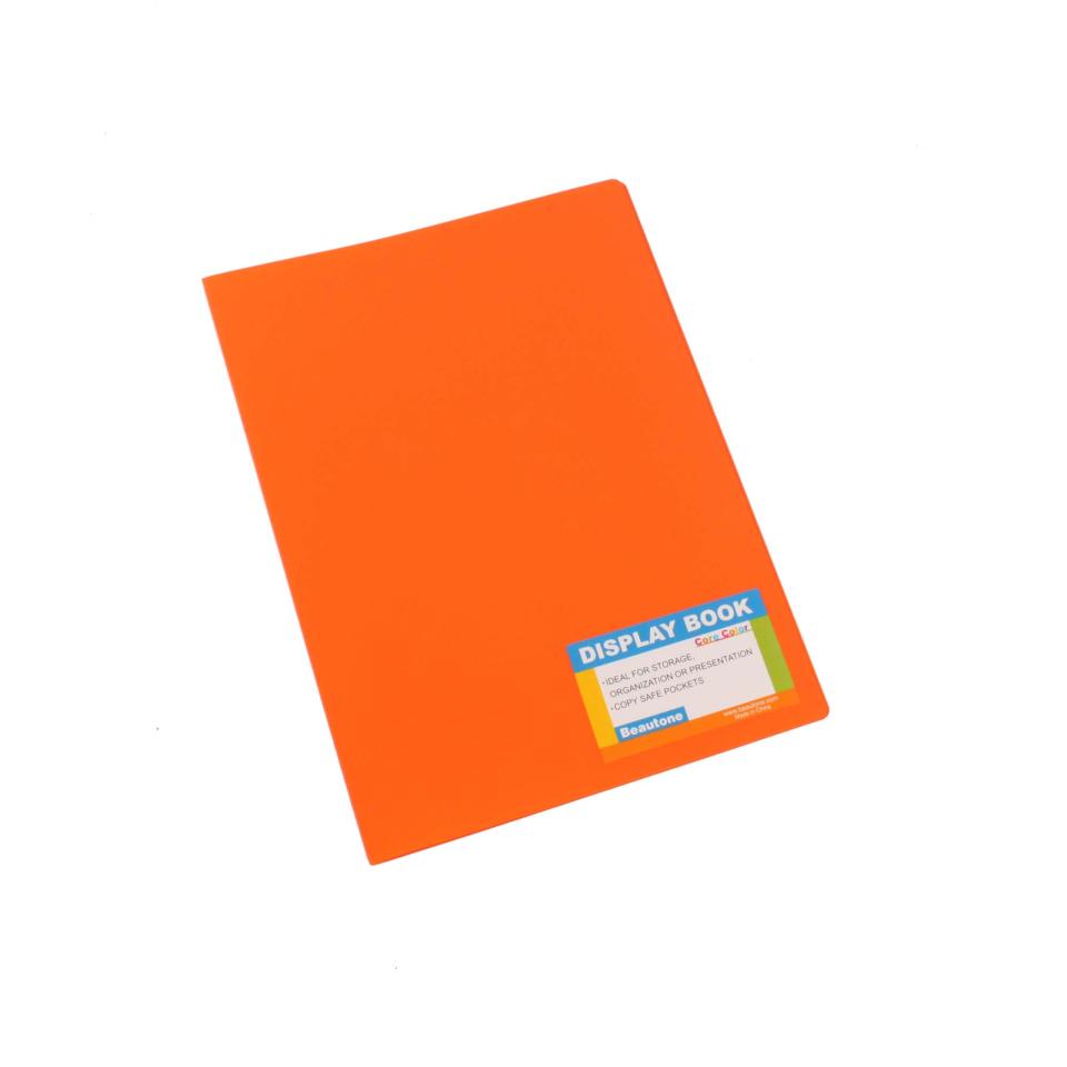 Beautone Tropical Display Book A4 Non-Refillable 20 Pocket Soft Cover Mango
