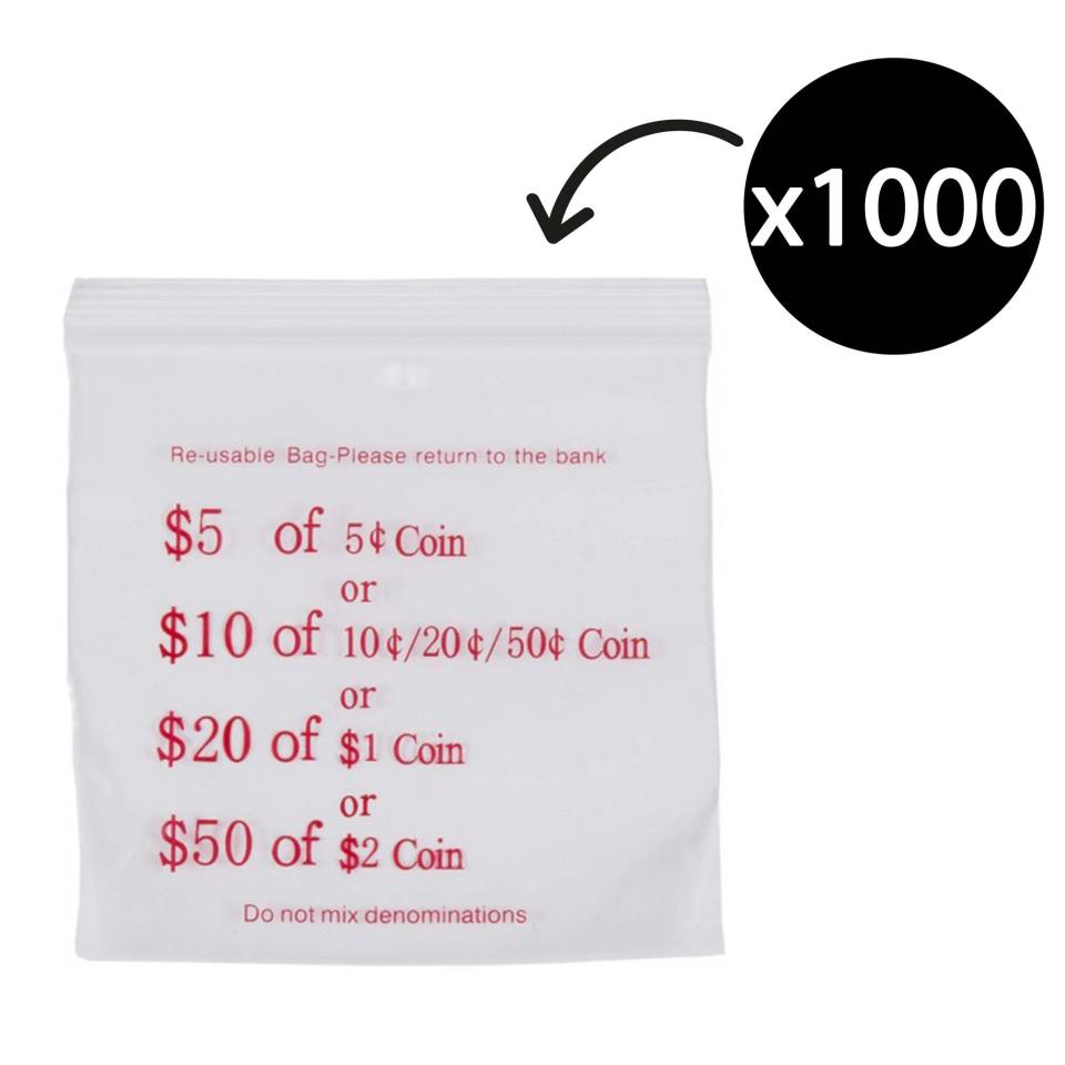 Cumberland Reusable Coin Bags Box 1000 Winc