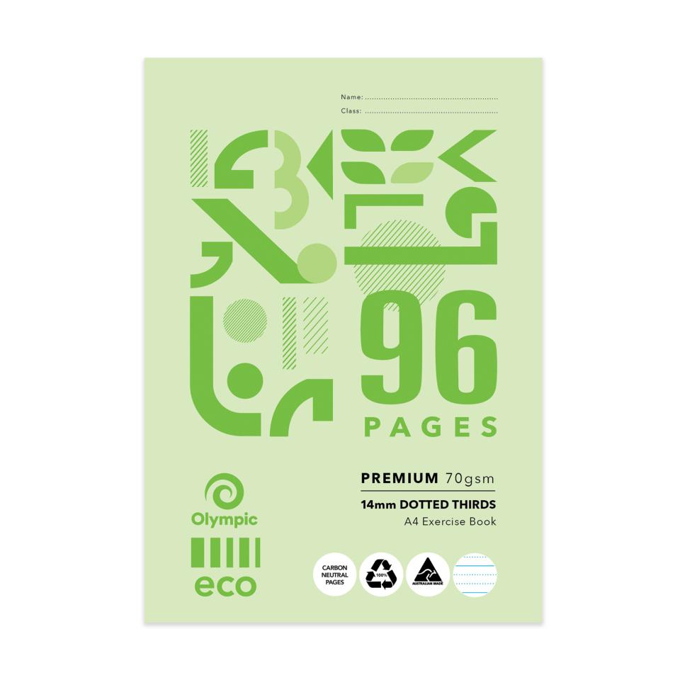 Olympic Eco D149p Exercise Book A4 96 Page 14mm D3rd