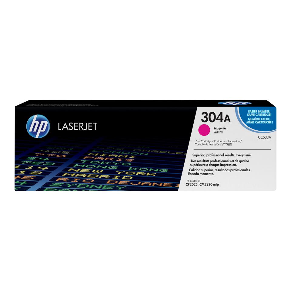 HP LaserJet 304A Magenta Toner Cartridge - CC533A