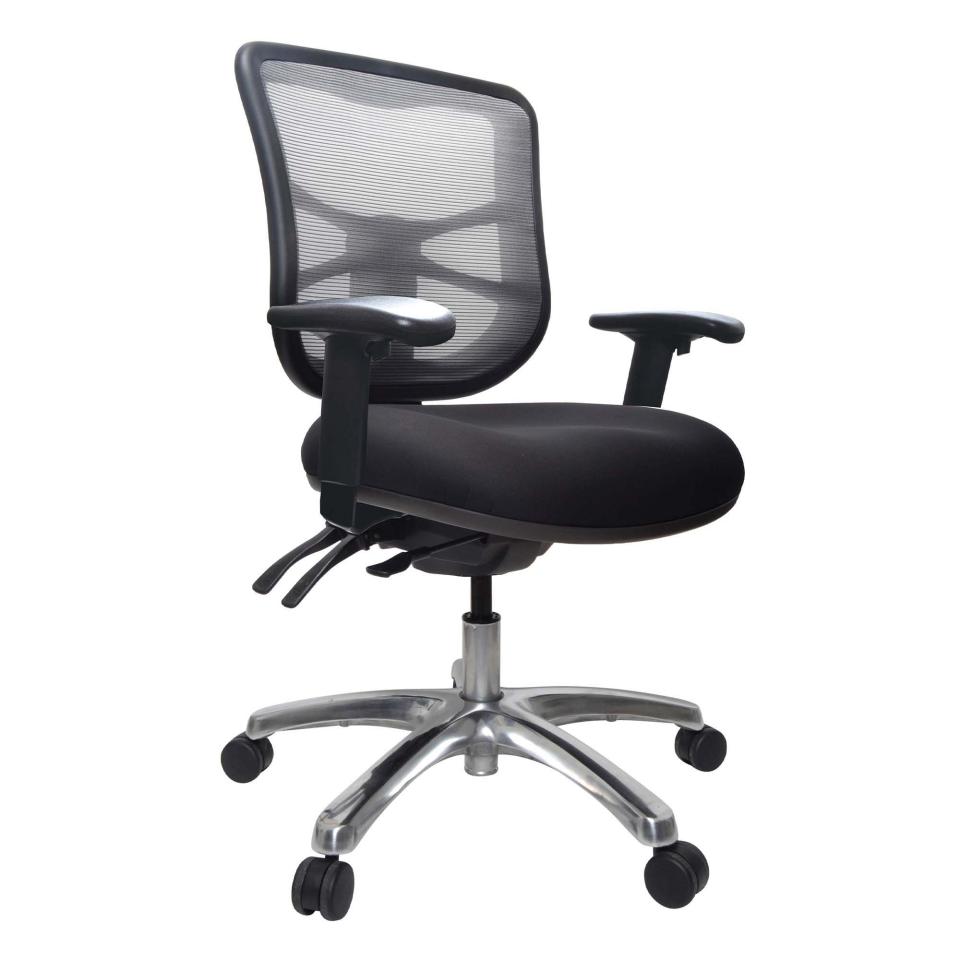 Buro Metro Task Chair with Aluminium Base and Adjustable Arms Black