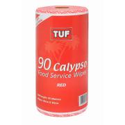 Tuf Calypso Food Service Antibacterial Wipes Red 45m 90 Sheets Carton 6