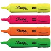 Sharpie Assorted Colours Fluo XL Highlighters Chisel Tip Pack 4