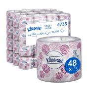 Kleenex Toilet Tissue 4735 2-Ply Toilet Paper 48 Toilet Rolls 19200 Sheets