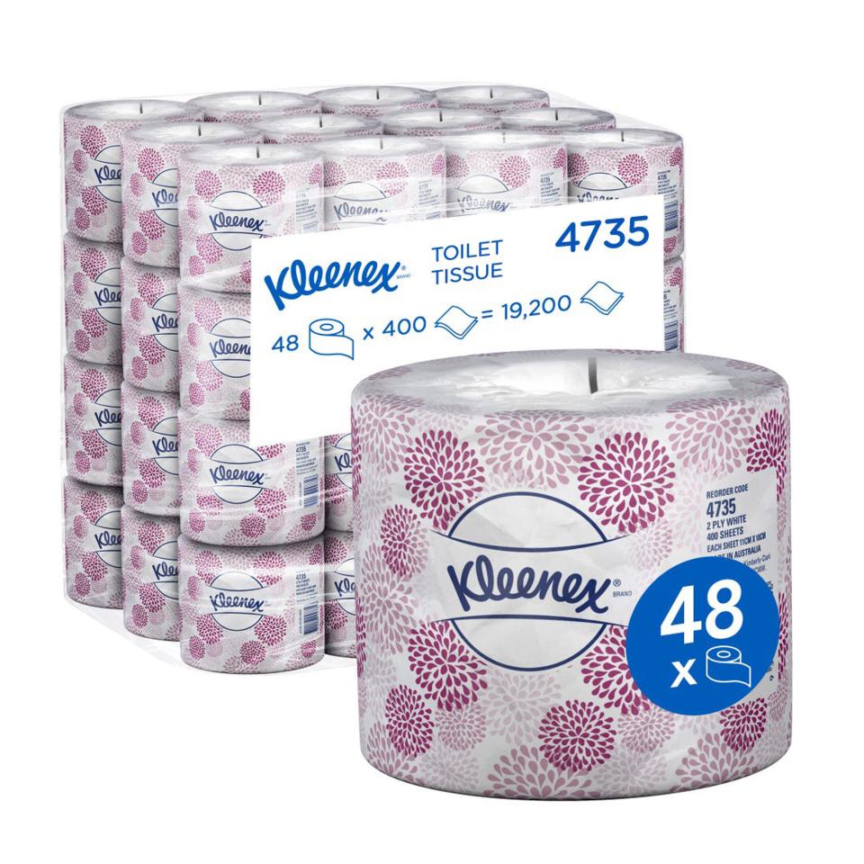Kleenex Toilet Tissue 4735 2-Ply Toilet Paper 48 Toilet Rolls 19200 Sheets Image