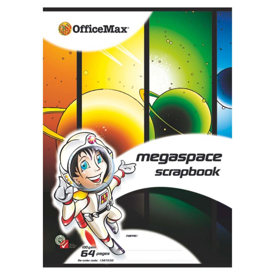 Officemax Megaspace Scrapbook 335x245mm 100gsm White 64 Page Winc