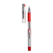 Officemax Red Ballpoint Pen 1.0mm Rubber Grip Box Of 12