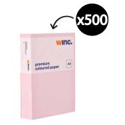 Winc Premium Coloured Copy Paper A4 80gsm Pink Ream 500
