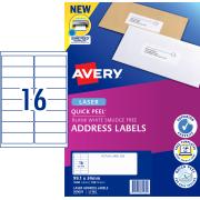 Avery Quick Peel Address Labels with Sure Feed  Laser Printer 99.1 x 34 mm 1600 Labels 959003 L7162