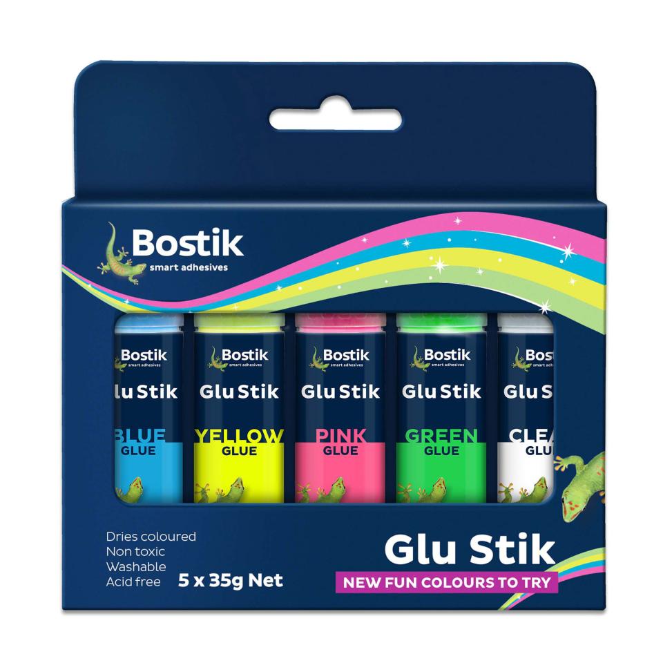 Bostik Rainbow Glue Stik 35g Pack 5