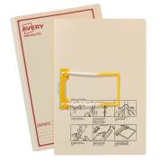 Avery Buff Tubeclip File with Red Print - Foolscap - 355 x 241 mm