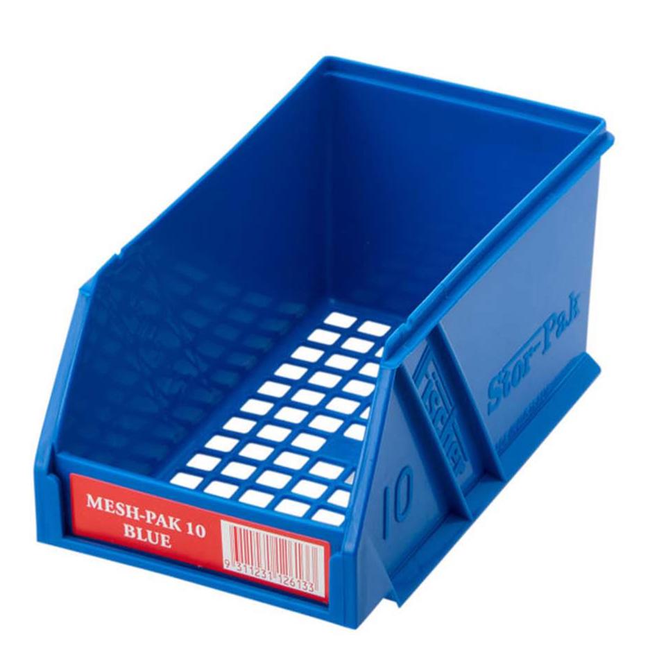 Fischer Mesh-pak 10 Storage Tub 1L Stackable Blue Each | Winc