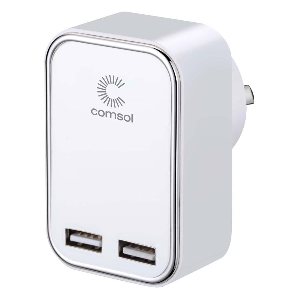 Comsol Dual Port USB Wall Charger 3.4A (17W) White Winc