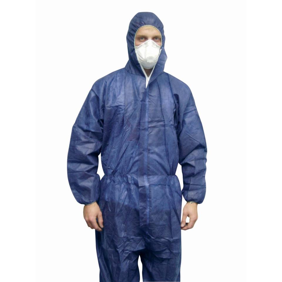 Disposable Coveralls Poly Blue Size Large