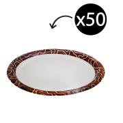 CCAB Indigenous Round Paper Plate 220mm Pack 50