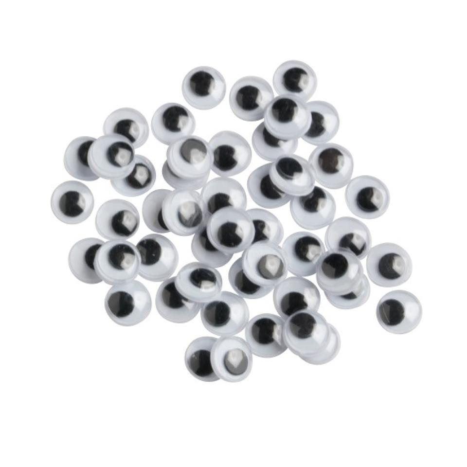Joggle Eyes 7mm Round Pack 100