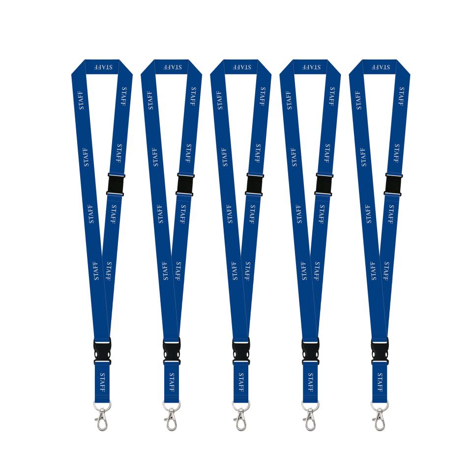 Corporate Express Pre-Printed Staff Lanyards Blue Pack 5 | Winc