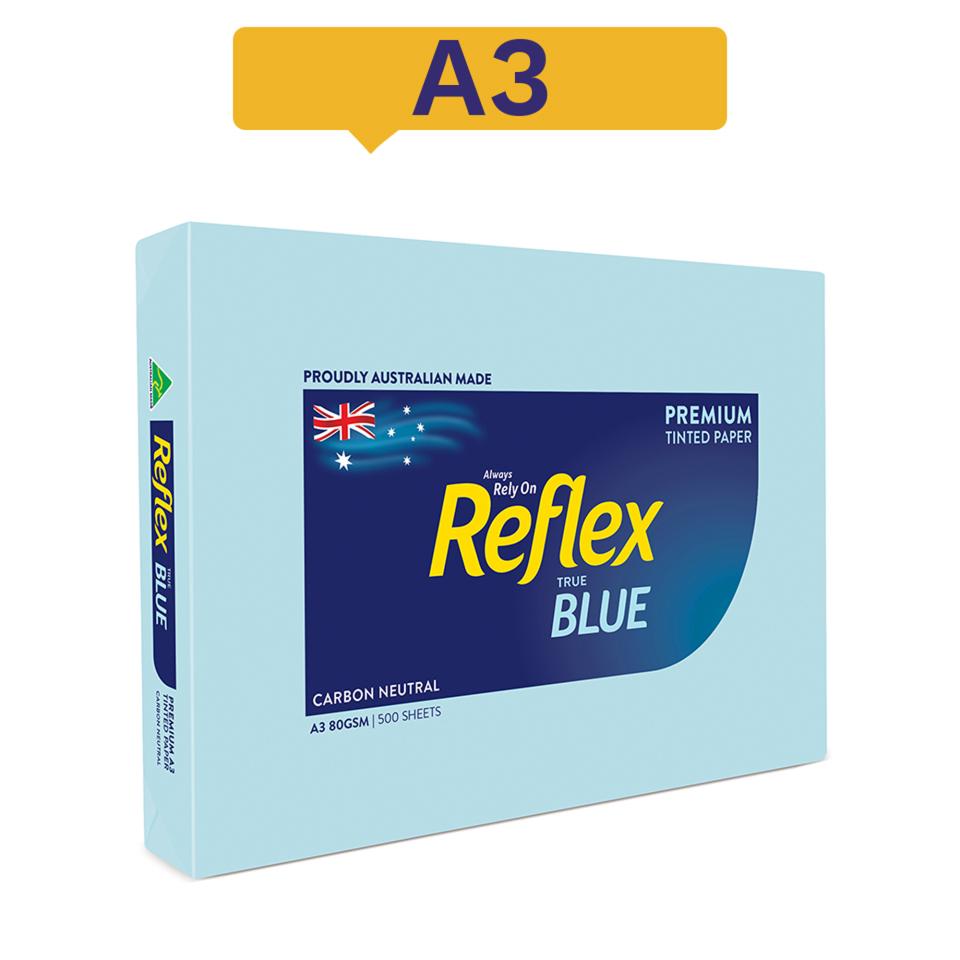 Reflex Coloured Copy Paper A3 80gsm Blue Ream 500