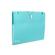 Marbig Professional Expanding File 6 Pockets Antimicrobial PP A4 Blue