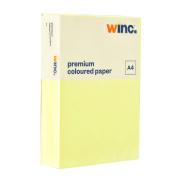 Winc Premium Coloured Copy Paper A4 75gsm Neon Yellow Ream 500