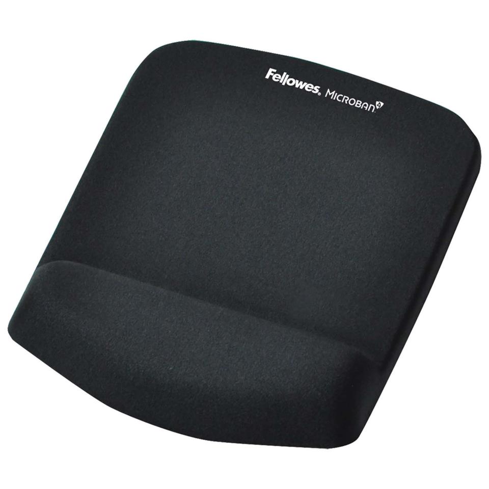 Fellowes PlushTouch Mouse Pad With Wrist Rest Black