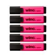 Winc Highlighter Chisel Tip 2.0-5.0mm Pink Box 5