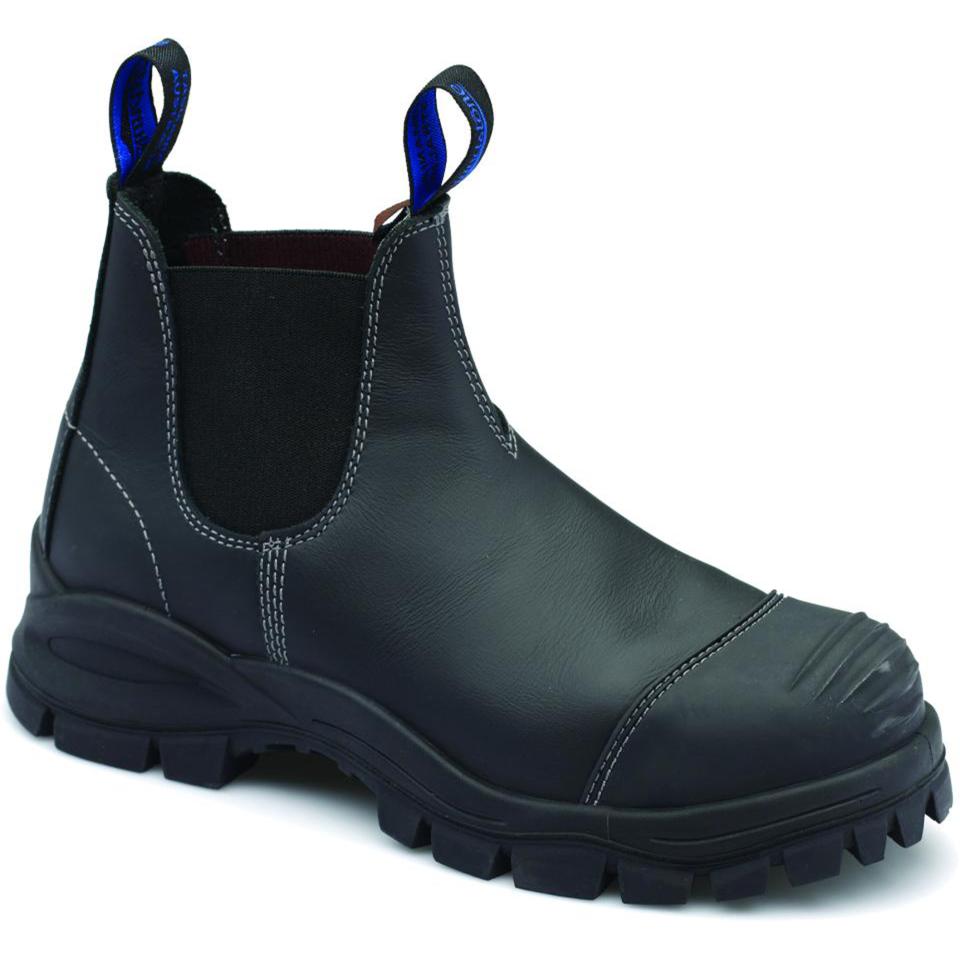 Blundstone 990 Elastic Side Safety Boot Rubber Sole Black Size 7