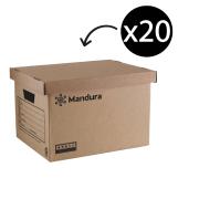 Mandura 100% Recycled Archive Box 408L x 311W x 265H mm Carton 20