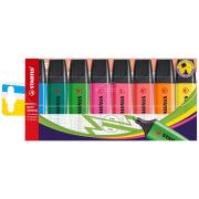 Stabilo Boss Highlighter Chisel Tip 2.0-5.0mm Assorted Colours Wallet 8