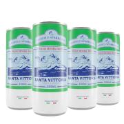 Santa Vittoria Mineral Water Sparkling Can 330ml Pack 4
