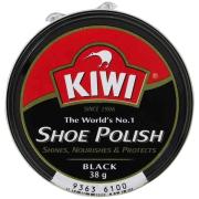 Kiwi Shoe Polish Black 38gm Round Tin