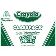 Crayola Triangular Coloured Pencils 12 Sharpener Box 240