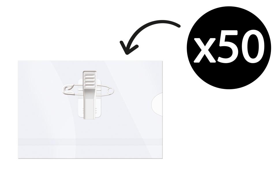 Corporate Express Convention Name Card Holder Pin And Clip Box 50 Winc