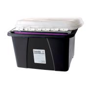 Crystalfile Porta Box 32L Clear Lid/Black Base with 10 Suspension Files