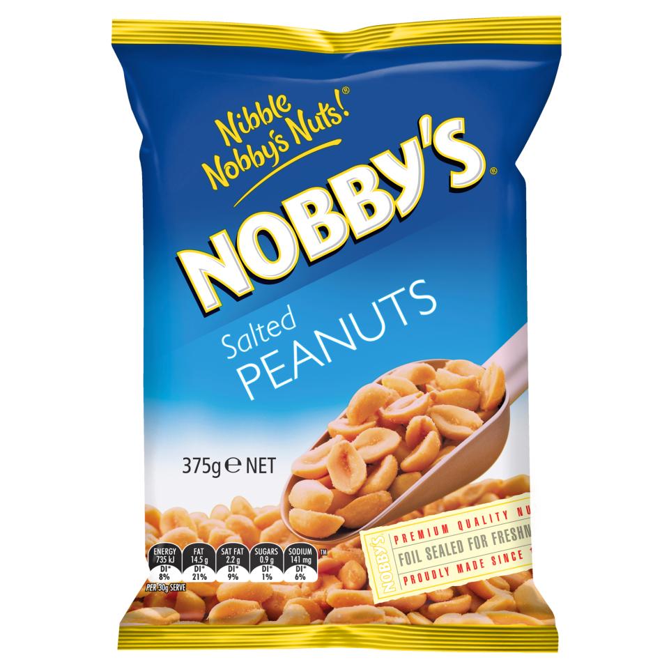 Nobbys Salted Peanuts Snack 375g