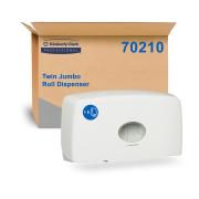 Aquarius Twin Jumbo Toilet Roll Dispenser 70210 1 White Dispenser