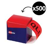 Avery QLD Shipping Label 100 X 150.4mm Fluoro Red 500 Labels